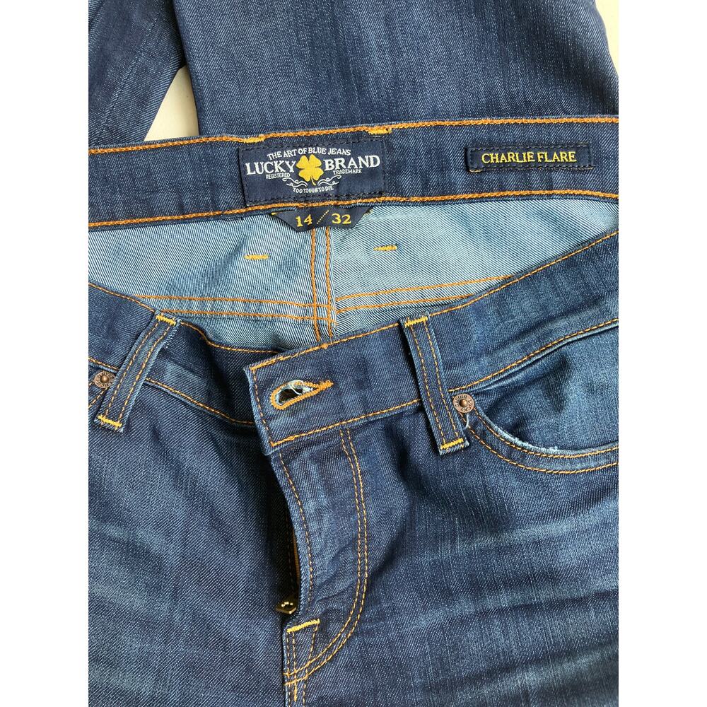 Vintage Lucky Jeans Charlie Flare - Rare 35" Inseam TALL & CURVY– MADE IN USA - Picture 9 of 11